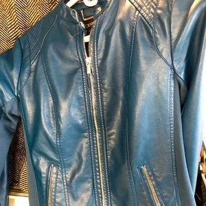 Express moto leather jacket.